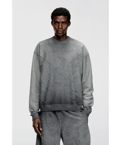 DIESEL（ディーゼル）の「メンズ プルオーバースウェット S-ARON（スウェット・メンズ・グレー/ブラウン・XXX-LARGE/LARGE/SMALL/MEDIUM/X-SMALL/X-LARGE/XX-LARGE）」の9枚目の写真