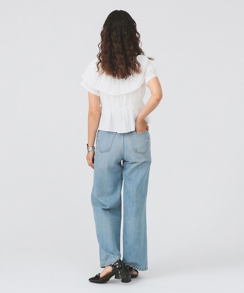 Ray BEAMS（レイビームス）の「ラッフルカラー オフショルダー ブラウス（シャツ/ブラウス・レディース・ダークブラウン/ホワイト/ブラック・ONE SIZE）」の11枚目の写真