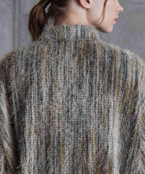 SERACE（セラス）の「【SERACE】Loose stripe shaggy shirt / ルーズストライプシャギーシャツ（シャツ/ブラウス・メンズ・グレー系/ブルー系・L/M/S）」の12枚目の写真