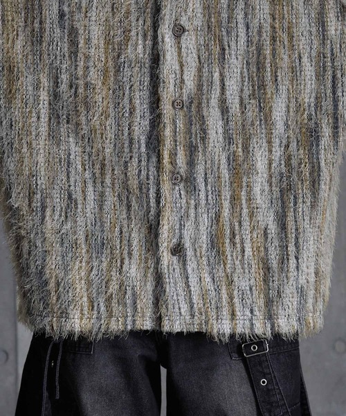 SERACE（セラス）の「【SERACE】Loose stripe shaggy shirt / ルーズストライプシャギーシャツ（シャツ/ブラウス・メンズ・グレー系/ブルー系・L/M/S）」の14枚目の写真