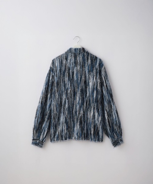 SERACE（セラス）の「【SERACE】Loose stripe shaggy shirt / ルーズストライプシャギーシャツ（シャツ/ブラウス・メンズ・グレー系/ブルー系・L/M/S）」の8枚目の写真