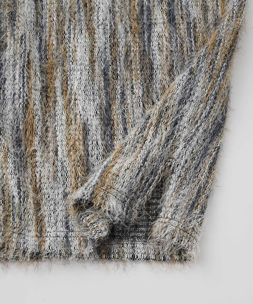 SERACE（セラス）の「【SERACE】Loose stripe shaggy shirt / ルーズストライプシャギーシャツ（シャツ/ブラウス・メンズ・グレー系/ブルー系・L/M/S）」の3枚目の写真