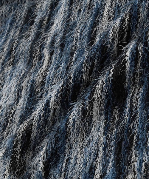 SERACE（セラス）の「【SERACE】Loose stripe shaggy shirt / ルーズストライプシャギーシャツ（シャツ/ブラウス・メンズ・グレー系/ブルー系・L/M/S）」の10枚目の写真