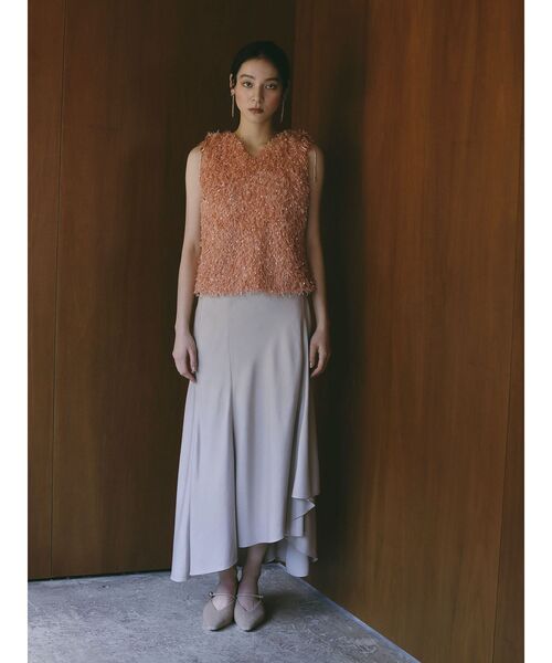 今季　ラグナムーン　フェザーライクVネックトップス フェザーライクVネックトップス｜ラグナムーンの通販｜&mall