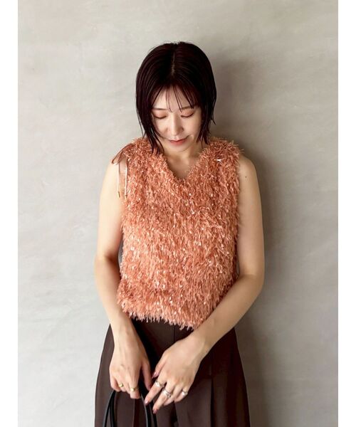 LAGUNAMOON（ラグナムーン）の「フェザーライクVネックノースリーブ