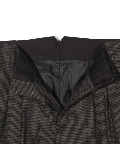 MEN'S BIGI(メンズビギ)の「【50th Anniv . 中田 慎介】 WOOL HOUND'S TOOTH WIDE PANTS(スラックス・メンズ・ブラウン・02/01/03)」の3枚目の写真