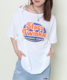 《サガラロゴ×アシメショルダー》POPに着こなすTee