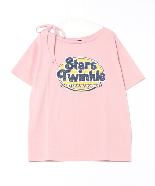 GORGE（ゴージ）の「《サガラロゴ×アシメショルダー》POPに着こなすTee（Tシャツ/カットソー・レディース・オフホワイト/チャコール/ピンク・F）」の14枚目の写真