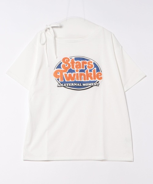 GORGE（ゴージ）の「《サガラロゴ×アシメショルダー》POPに着こなすTee（Tシャツ/カットソー・レディース・オフホワイト/チャコール/ピンク・F）」の15枚目の写真