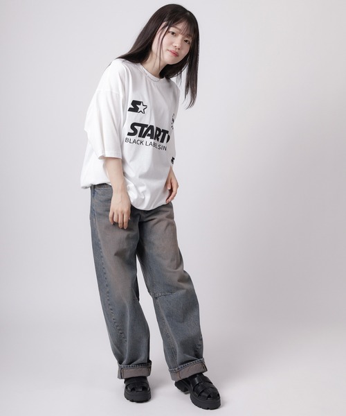 STARTER(スターター)の「【88】【STARTER/スターター】ブランドロゴ 裾ドロスト ゲームシャツ オーバーサイズ(Tシャツ/カットソー・メンズ・ホワイト/チャコールグレー/ネイビー/レッド/ブラック・XL/M/L)」の18枚目の写真