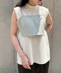 【&g'aime】MIXカラーチュニックニット　Mixed Color Tunic Knit