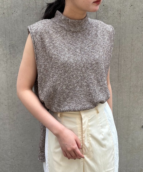 &g'aime(アンジェム)の「【&g'aime】MIXカラーチュニックニット Mixed Color Tunic Knit(ニット/セーター・レディース・ブラウン/ブラック/アイボリー・FREE)」の3枚目の写真