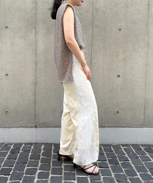&g'aime(アンジェム)の「【&g'aime】MIXカラーチュニックニット Mixed Color Tunic Knit(ニット/セーター・レディース・ブラウン/ブラック/アイボリー・FREE)」の21枚目の写真