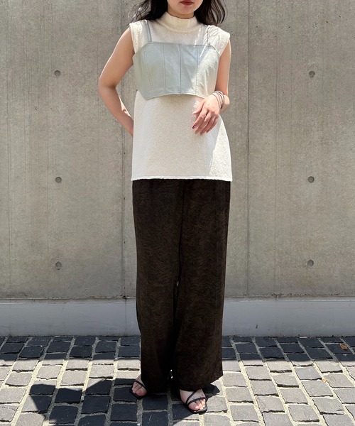 セール】【&g'aime】MIXカラーチュニックニット Mixed Color