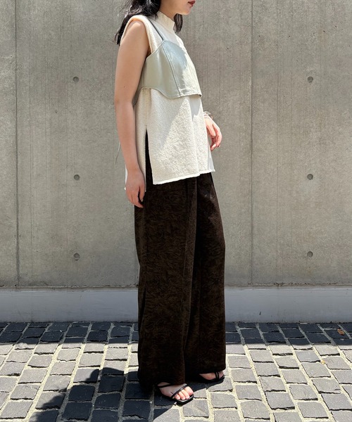 &g'aime(アンジェム)の「【&g'aime】MIXカラーチュニックニット Mixed Color Tunic Knit(ニット/セーター・レディース・ブラウン/ブラック/アイボリー・FREE)」の8枚目の写真