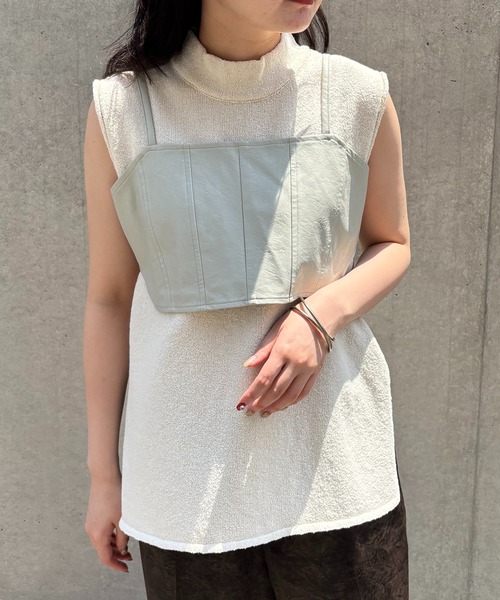 &g'aime(アンジェム)の「【&g'aime】MIXカラーチュニックニット Mixed Color Tunic Knit(ニット/セーター・レディース・ブラウン/ブラック/アイボリー・FREE)」の17枚目の写真