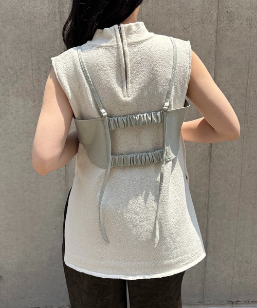 &g'aime(アンジェム)の「【&g'aime】MIXカラーチュニックニット Mixed Color Tunic Knit(ニット/セーター・レディース・ブラウン/ブラック/アイボリー・FREE)」の15枚目の写真