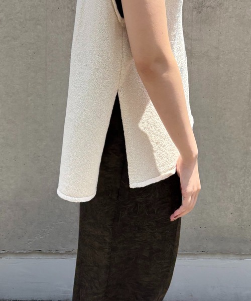 &g'aime(アンジェム)の「【&g'aime】MIXカラーチュニックニット Mixed Color Tunic Knit(ニット/セーター・レディース・ブラウン/ブラック/アイボリー・FREE)」の11枚目の写真