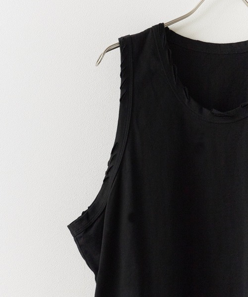 Theater code（シアターコード）の「Cut-in damage tank top/切り込みダメージ タンクトップ 2026年春夏（タンクトップ・メンズ・ホワイト/グレー/チャコール/ブラック・L/M）」の6枚目の写真