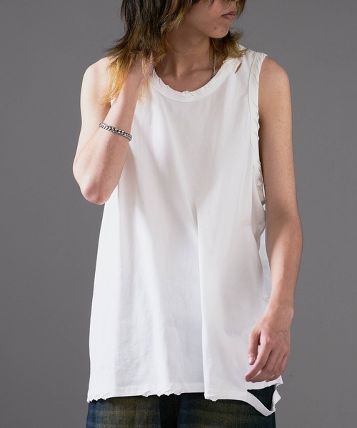 Cut-in damage tank top/切り込みダメージ タンクトップ（タンクトップ