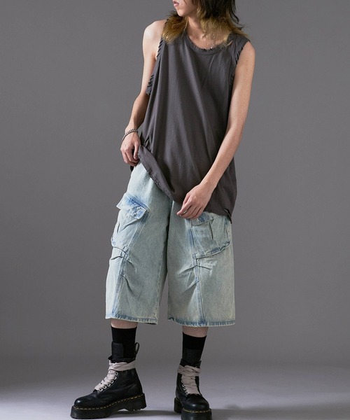 Cut-in damage tank top/切り込みダメージ タンクトップ（タンクトップ