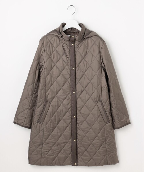 J.PRESS Ladies(J.プレス レディス)の「【WEB限定カラーあり・2way】コンパクトタフタキルティング フーデッド コート(その他アウター・レディース・ネイビー系/ブラック系/グレー系/アイボリー系/ベージュ系・S/XS)」の16枚目の写真
