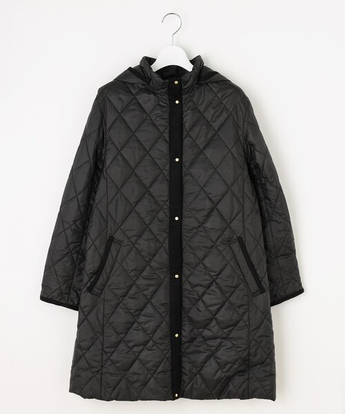 J.PRESS Ladies(J.プレス レディス)の「【WEB限定カラーあり・2way】コンパクトタフタキルティング フーデッド コート(その他アウター・レディース・ネイビー系/ブラック系/グレー系/アイボリー系/ベージュ系・S/XS)」の17枚目の写真