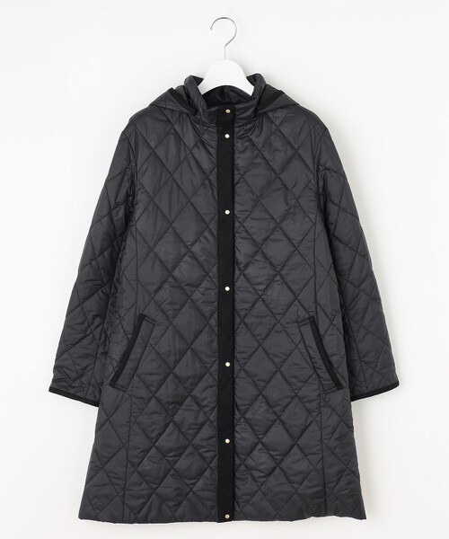 J.PRESS Ladies(J.プレス レディス)の「【WEB限定カラーあり・2way】コンパクトタフタキルティング フーデッド コート(その他アウター・レディース・ネイビー系/ブラック系/グレー系/アイボリー系/ベージュ系・S/XS)」の18枚目の写真