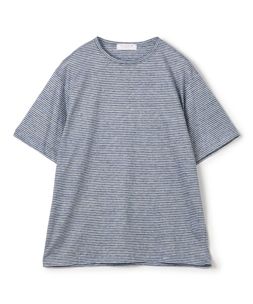 TOMORROWLAND (トゥモローランド)の「リネン ボーダー ハーフスリーブカットソー BOTTO GIUSEPPE(Tシャツ/カットソー・メンズ・ベージュ系その他/レッド系その他/ブルー系その他・M/L/S)」の2枚目の写真