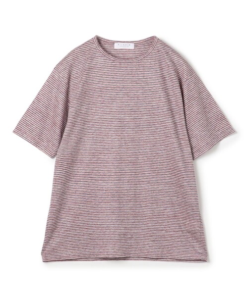 TOMORROWLAND (トゥモローランド)の「リネン ボーダー ハーフスリーブカットソー BOTTO GIUSEPPE(Tシャツ/カットソー・メンズ・ベージュ系その他/レッド系その他/ブルー系その他・M/L/S)」の3枚目の写真