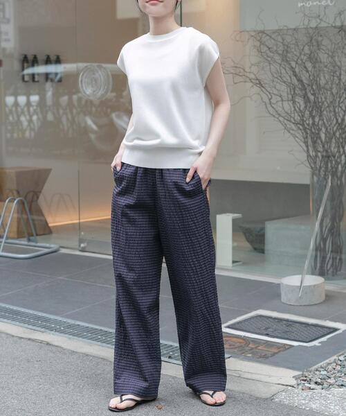 FORK&SPOON（フォークアンドスプーン）の「FORK&SPOON　LEVITAノースリーブニットプルオーバー（ニット/セーター・レディース・オフホワイト/グリーン/ネイビー・1）」の7枚目の写真