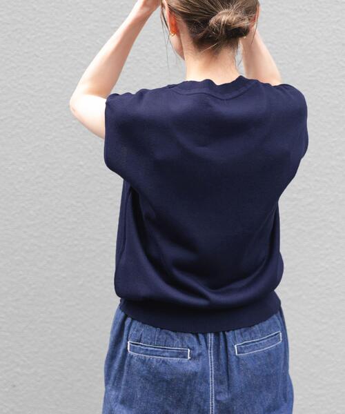 FORK&SPOON（フォークアンドスプーン）の「FORK&SPOON　LEVITAノースリーブニットプルオーバー（ニット/セーター・レディース・オフホワイト/グリーン/ネイビー・1）」の12枚目の写真