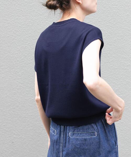 FORK&SPOON（フォークアンドスプーン）の「FORK&SPOON　LEVITAノースリーブニットプルオーバー（ニット/セーター・レディース・オフホワイト/グリーン/ネイビー・1）」の13枚目の写真