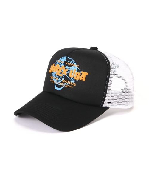 国内発/関税無/本物保証/AVIREX バーシティ☆メッシュ キャップ VARSITY RADIO MOTIF MESHCAP ／ バーシティ ラジオモチーフ