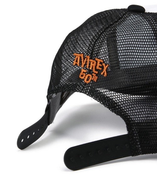 国内発/関税無/本物保証/AVIREX バーシティ☆メッシュ キャップ VARSITY MESH CAP 'EARTH' / バーシティ メッシュキャップ