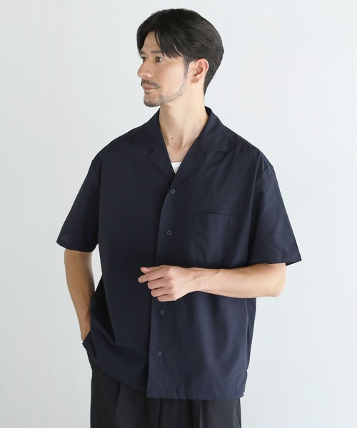SPU(スプ)の「【吸水速乾/ウォッシャブル/接触冷感】クールホールドット半袖レギュラー&オープンカラーシャツ(シャツ/ブラウス・メンズ・ブラック/グレー/ネイビー/グレー系1/ネイビー系1/ブラック系1・S/M/L/XL)」の6枚目の写真