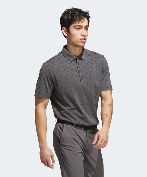 セール】シーズナル ジャガード 半袖ボタンダウンシャツ【adidas Golf