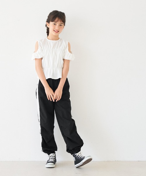 coca(coca)(コカ)の「【WEB限定セール】キッズ ライトワッシャーナイロンレースパンツ(その他パンツ・キッズ・ブラック/ライトブルー・140/130/150/120)」の3枚目の写真