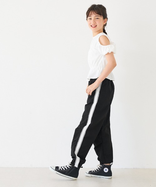 coca(coca)(コカ)の「【WEB限定セール】キッズ ライトワッシャーナイロンレースパンツ(その他パンツ・キッズ・ブラック/ライトブルー・140/130/150/120)」の4枚目の写真