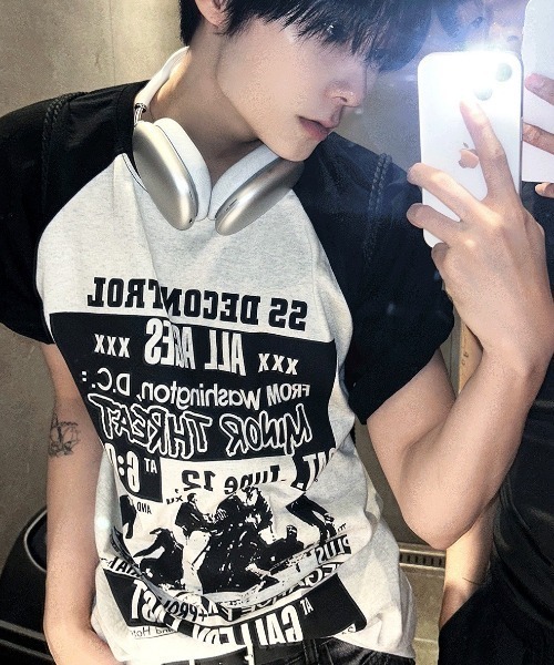 COSYHARU(コシハル)の「ドゥウェルコントロールラグラン半袖Tシャツ(Tシャツ/カットソー・メンズ・ブラック/オートミール/チャコール・FREE)」の18枚目の写真