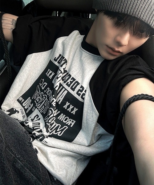 COSYHARU(コシハル)の「ドゥウェルコントロールラグラン半袖Tシャツ(Tシャツ/カットソー・メンズ・ブラック/オートミール/チャコール・FREE)」の12枚目の写真