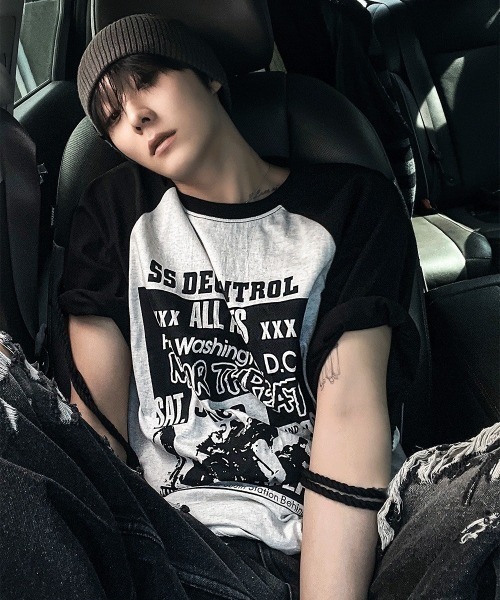 COSYHARU(コシハル)の「ドゥウェルコントロールラグラン半袖Tシャツ(Tシャツ/カットソー・メンズ・ブラック/オートミール/チャコール・FREE)」の11枚目の写真