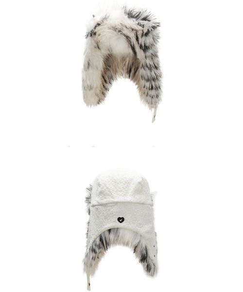AWESOME NEEDS（オーサムニーズ）の「FUR TRAPPER HAT（ハット・レディース・ホワイト/ブラック・FREE）」の6枚目の写真