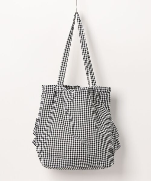 VIBGYOR(ヴィブジョー)の「Mignonjour/フリルチェック柄トートバッグ M2790(トートバッグ・レディース・レッド/グリーン/ブラック/イエロー・FREE)」の8枚目の写真