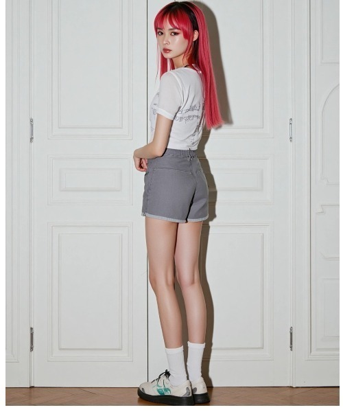 A'GEM/9 × .kom 「.KOM/ドットケーオーエム」 シアーロゴトップ レディース A'GEM/9 × .kom 『.KOM/ドットケーオーエム』 シアークロス