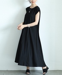 Sawa a la mode | 接触冷感フレンチスリーブフレアワンピース(ワンピース)