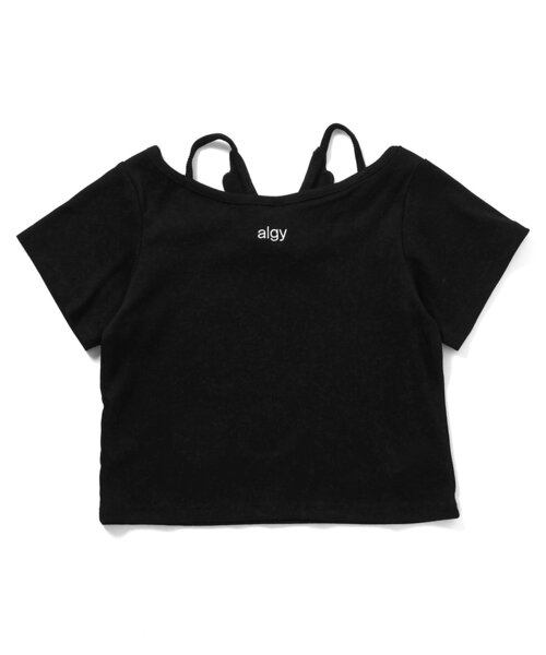 algy(アルジー)の「エンジェルリブT(Tシャツ/カットソー・キッズ・オフホワイト/ブラック/サックスブルー・XX-SMALL/X-SMALL/MEDIUM/SMALL)」の2枚目の写真