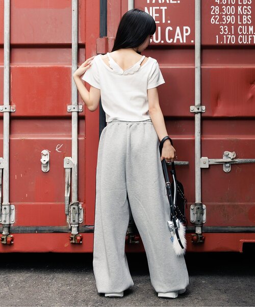 algy(アルジー)の「エンジェルリブT(Tシャツ/カットソー・キッズ・オフホワイト/ブラック/サックスブルー・XX-SMALL/X-SMALL/MEDIUM/SMALL)」の11枚目の写真