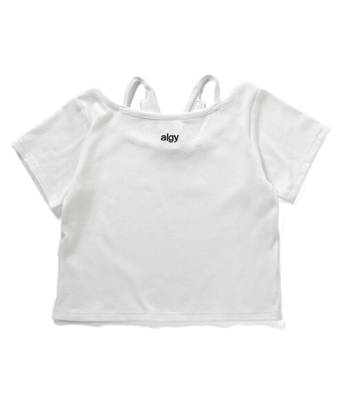 algy(アルジー)の「エンジェルリブT(Tシャツ/カットソー・キッズ・オフホワイト/ブラック/サックスブルー・XX-SMALL/X-SMALL/MEDIUM/SMALL)」の7枚目の写真