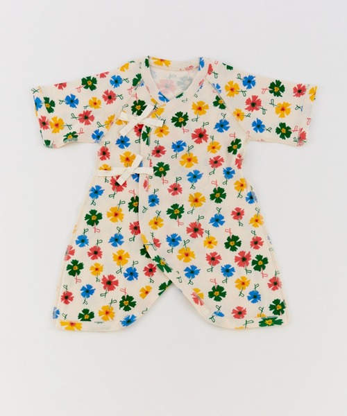 Ocean&Ground(オーシャン&グラウンド)の「コンビ肌着 Painting Flower(肌着・キッズ・クリーム/オフホワイト・60)」の2枚目の写真